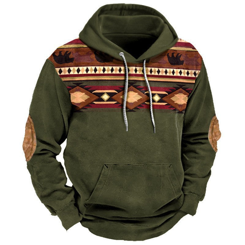 Men's hoodie with western and cowboy design Lisslune
