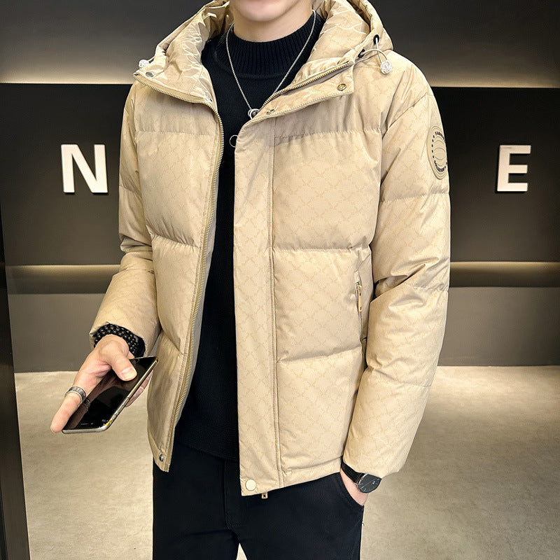 Men's fashionable quilted jacket with adjustable collar and insulating inner lining Lisslune