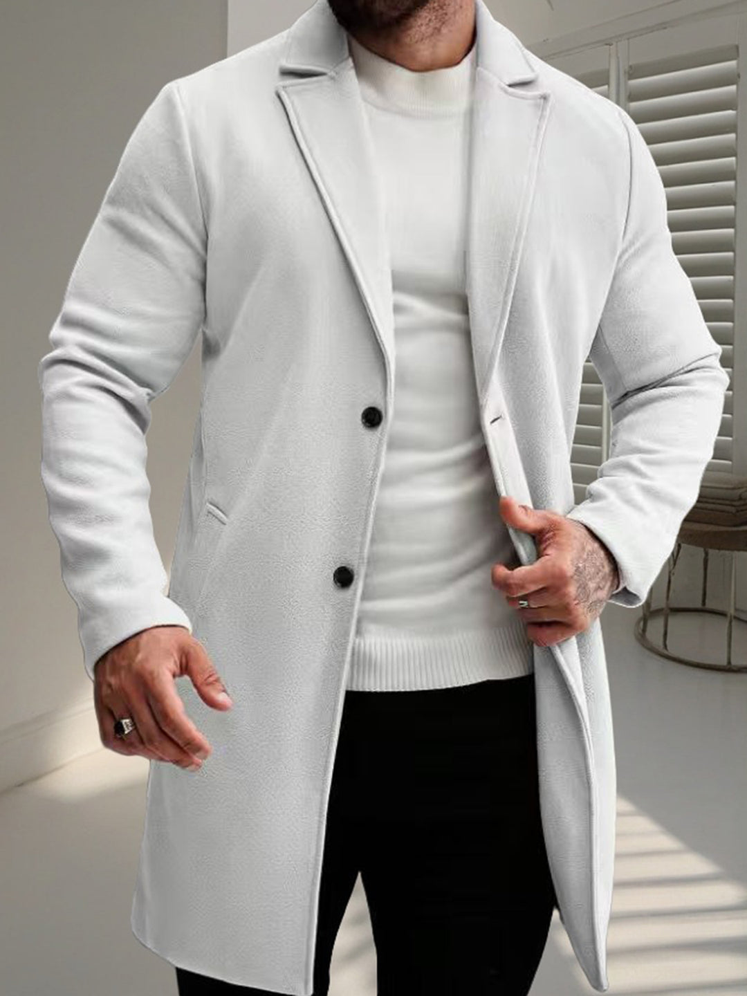 Men's elegant wool coat Lisslune