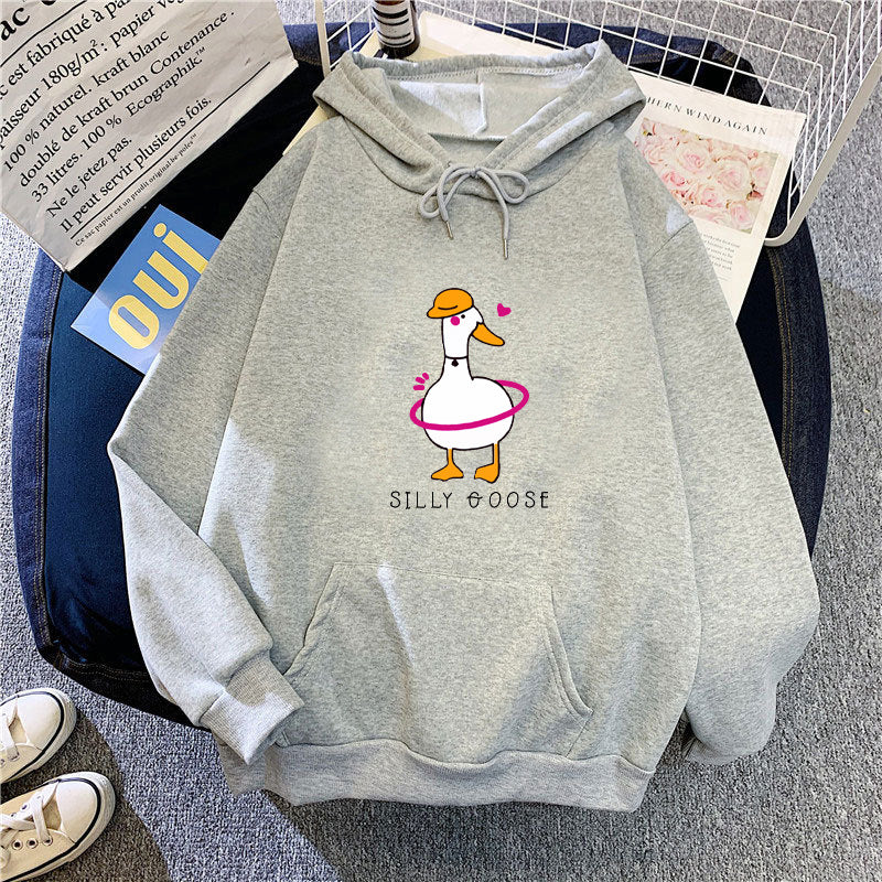 Women's hoodie with funny duck motif Lisslune