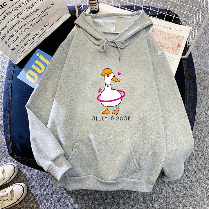 Women's hoodie with funny duck motif Lisslune