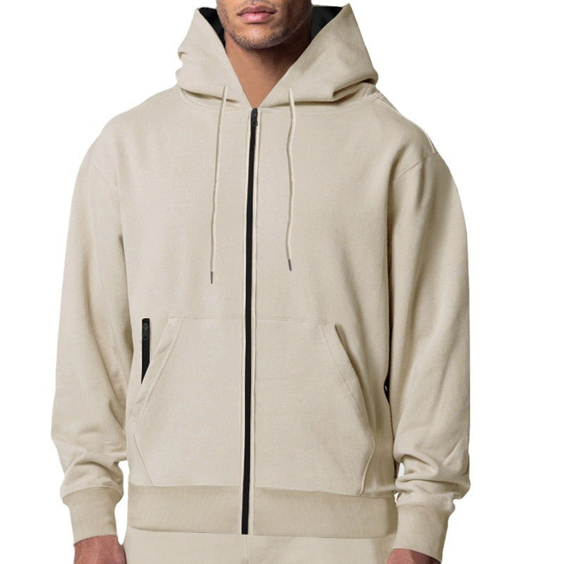 Men's zip-up hoodie with modern side pockets Lisslune