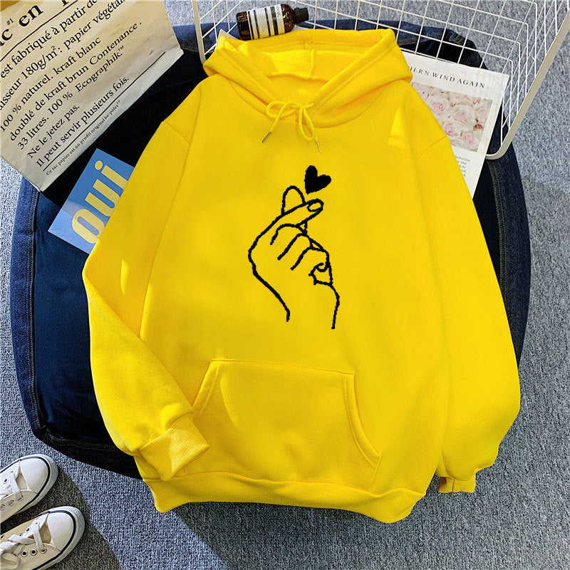 Women’s hoodie with creative hand graphic Lisslune
