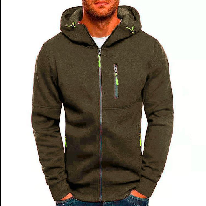 Men's Sporty Hooded Jacket with Modern Zipper Pockets Lisslune