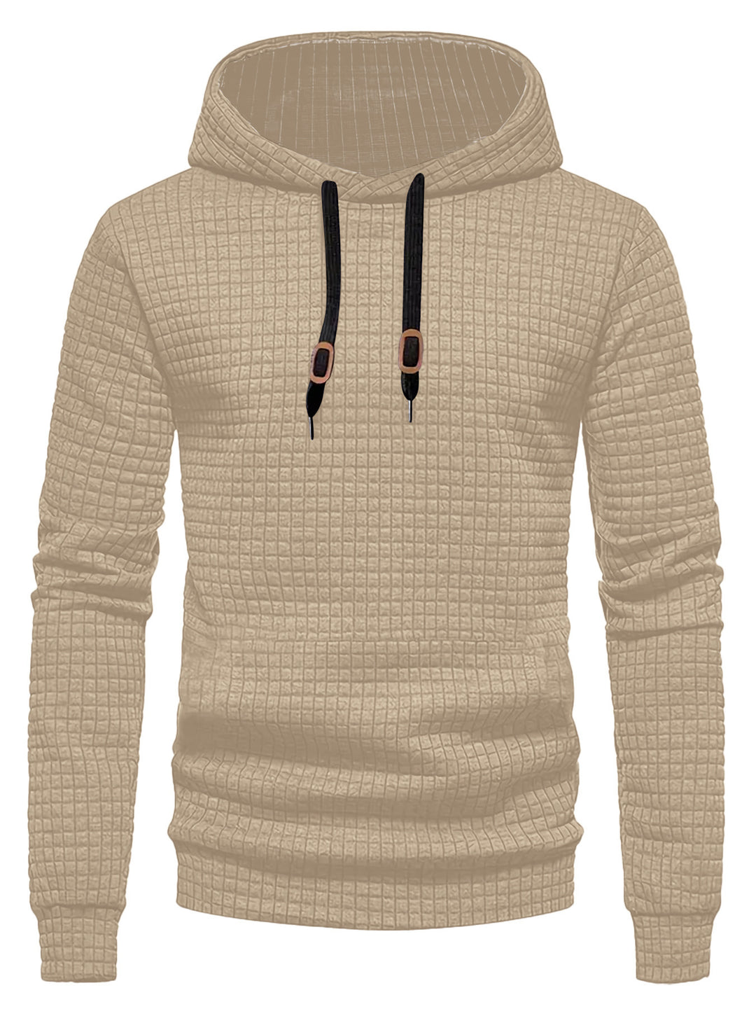 Men's design hoodie with high collar and textured fabric Lisslune