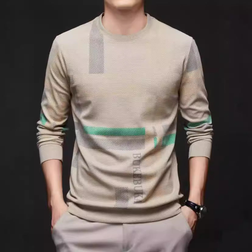 Men's stylish shirt with textured design and unique graphic print Lisslune