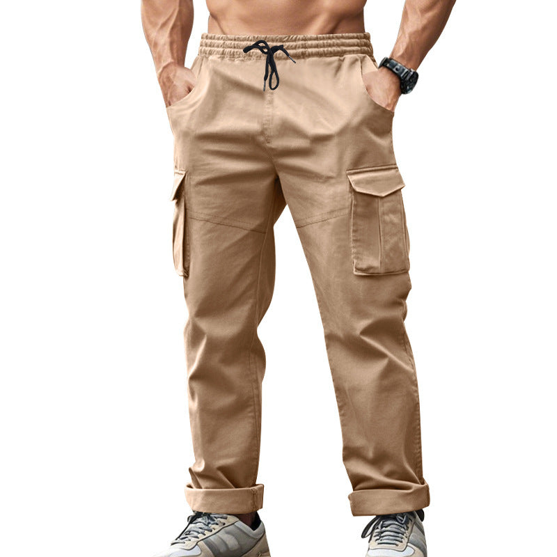 Men's cargo pants with elastic waistband and practical side pockets Lisslune 1758812816