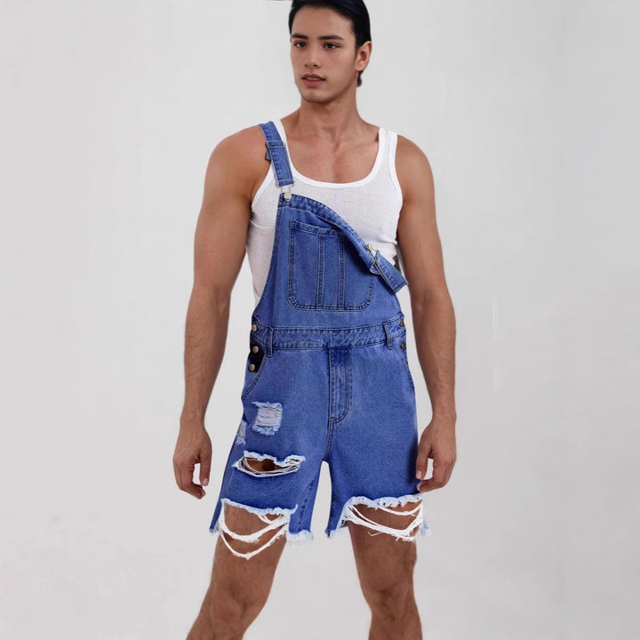 Herren Lässige Jeans-Latzhose Lisslune