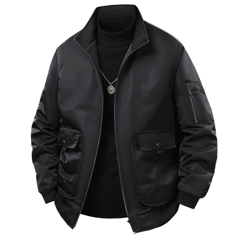 Men's casual transitional jacket with functional pockets Lisslune