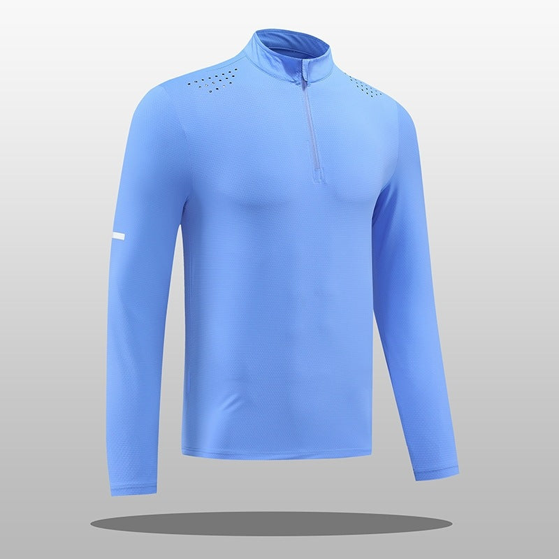 Men's functional long-sleeve shirt with zipper and breathable material Lisslune