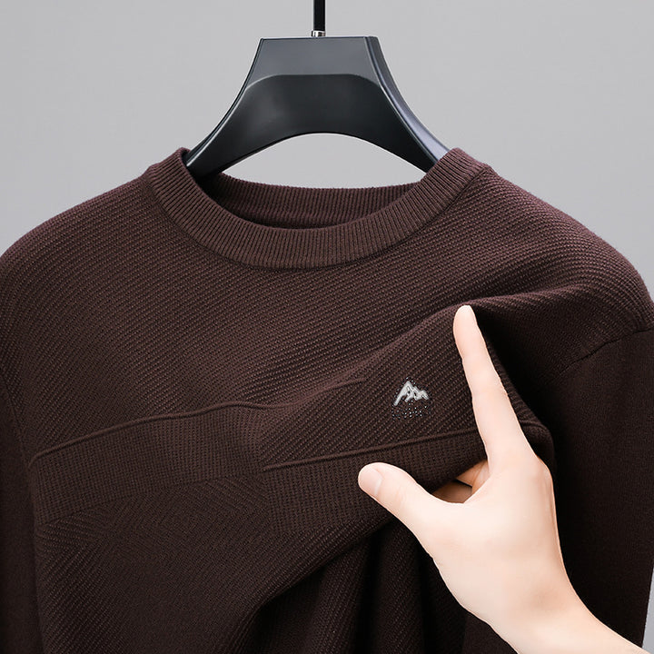 Men's knitted sweater with modern ribbed pattern Lisslune