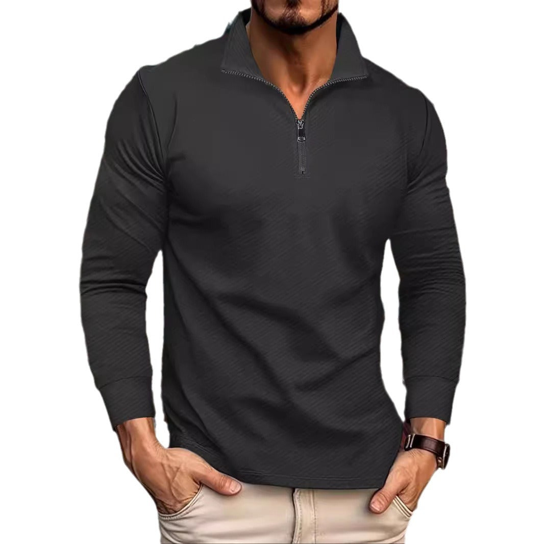 Men's functional pullover with short zipper and sporty cut Lisslune