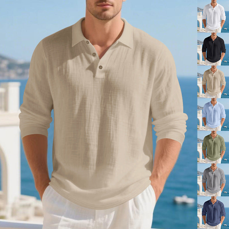 Men's long-sleeve polo shirt Lisslune