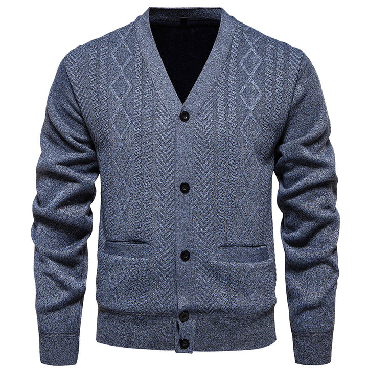 Men's fashionable cardigan with textured pattern Lisslune