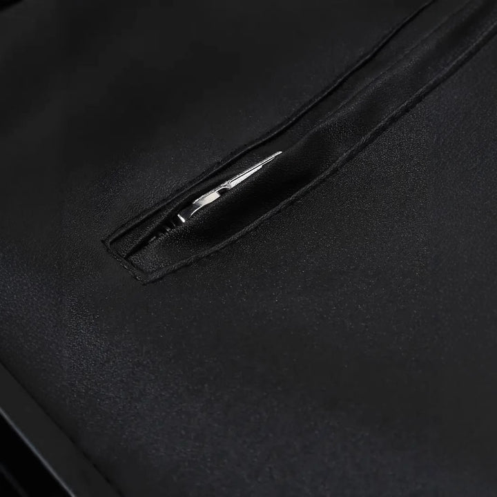 Men's elegant synthetic leather jacket with modern design Lisslune