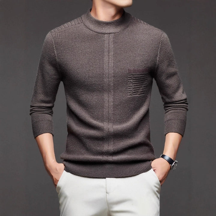 Men's timeless fine knit sweater with structured design Lisslune