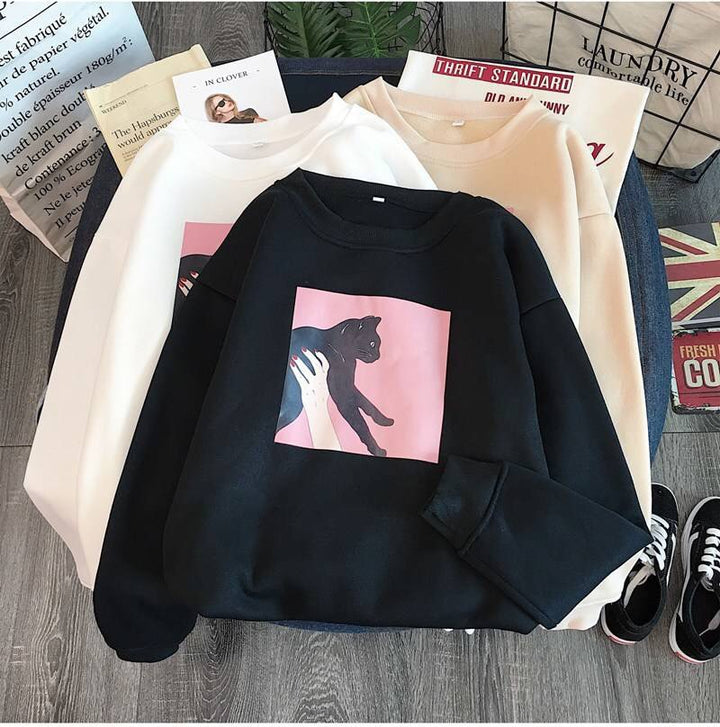 Women's casual sweatshirt with creative animal design Lisslune
