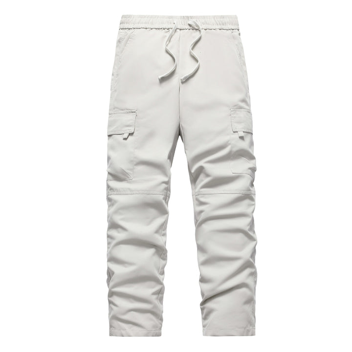 Men's Cargo Pants with Multiple Pockets and Elastic Waistband Lisslune