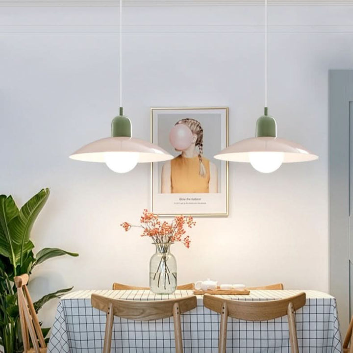 Lisslune | Modern Macaron Bauhaus Pendant Light – Iron Shade