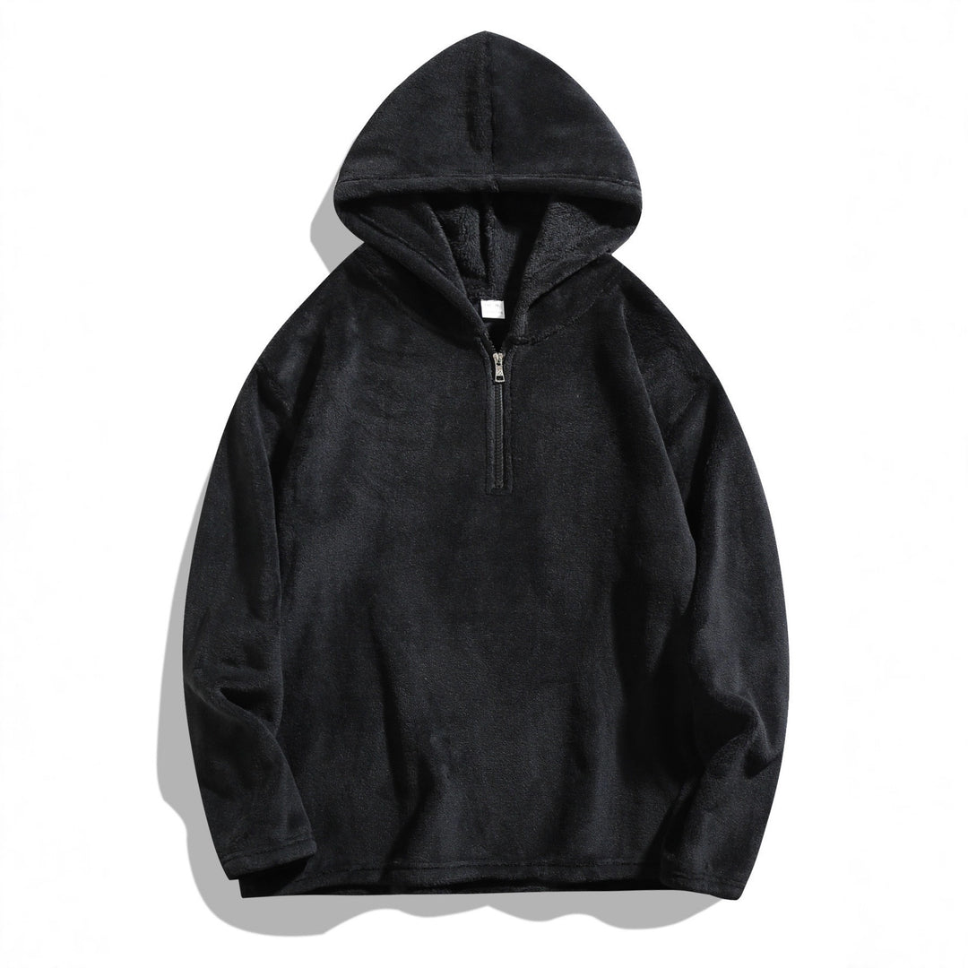Men's cozy fleece hoodie with practical zip opening Lisslune