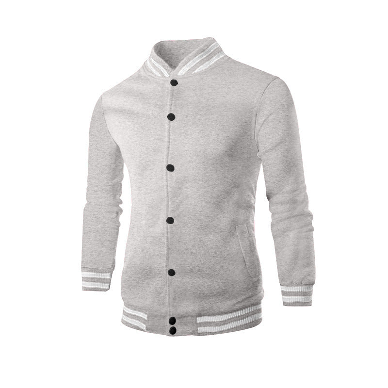 Men's Sporty College Jacket with Fashionable Collar Lisslune