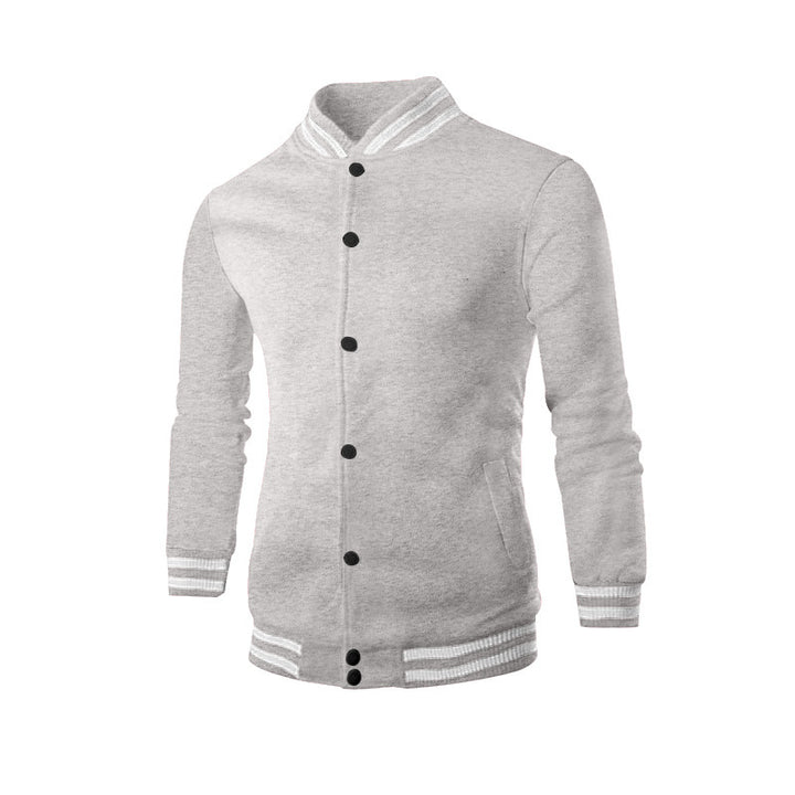 Men's Sporty College Jacket with Fashionable Collar Lisslune
