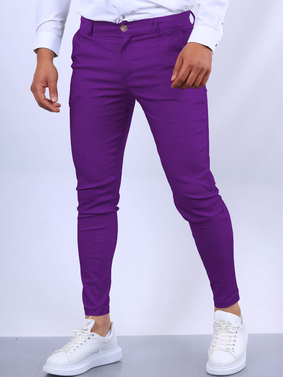 Men's Tailored Slim-Fit Chino Pants Lisslune