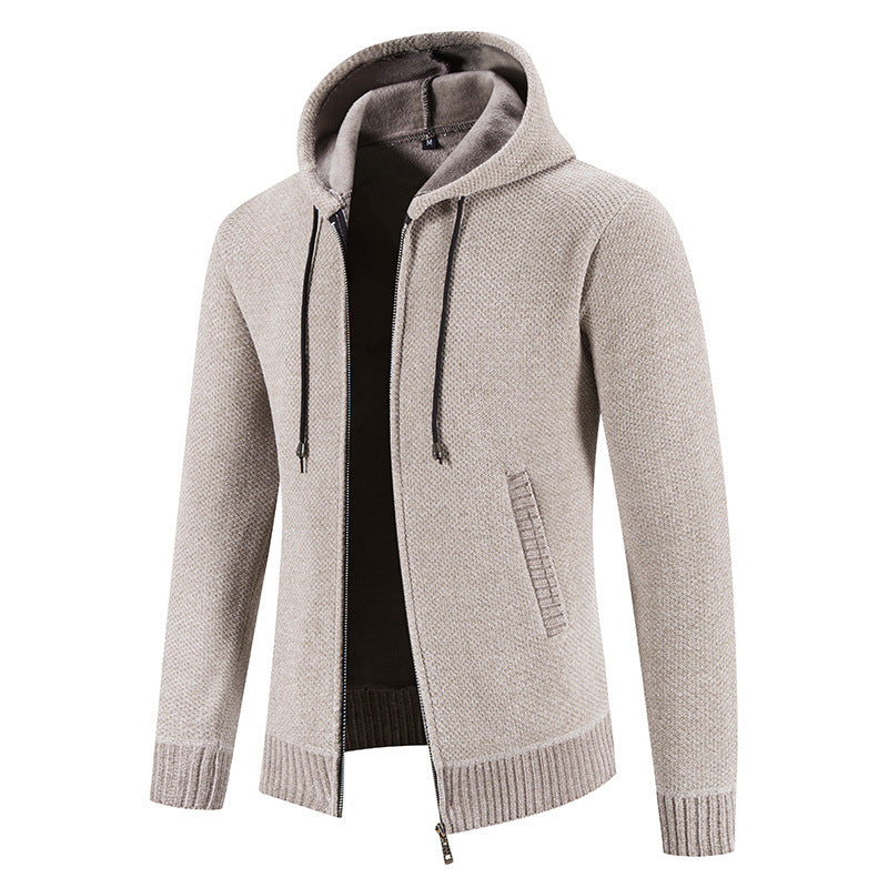 Men's cardigan with hood and textured design Lisslune