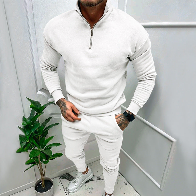 Men's sporty sweater with stand-up collar Lisslune