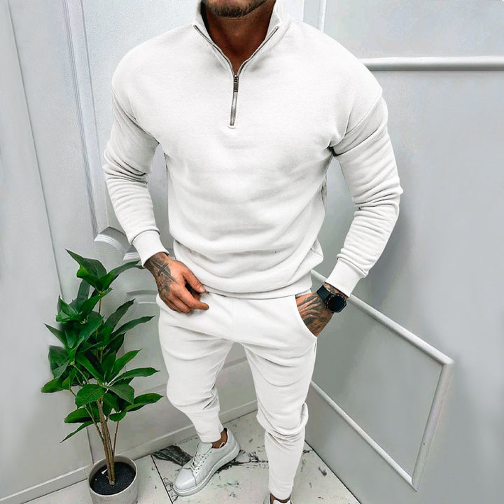 Men's sporty sweater with stand-up collar Lisslune
