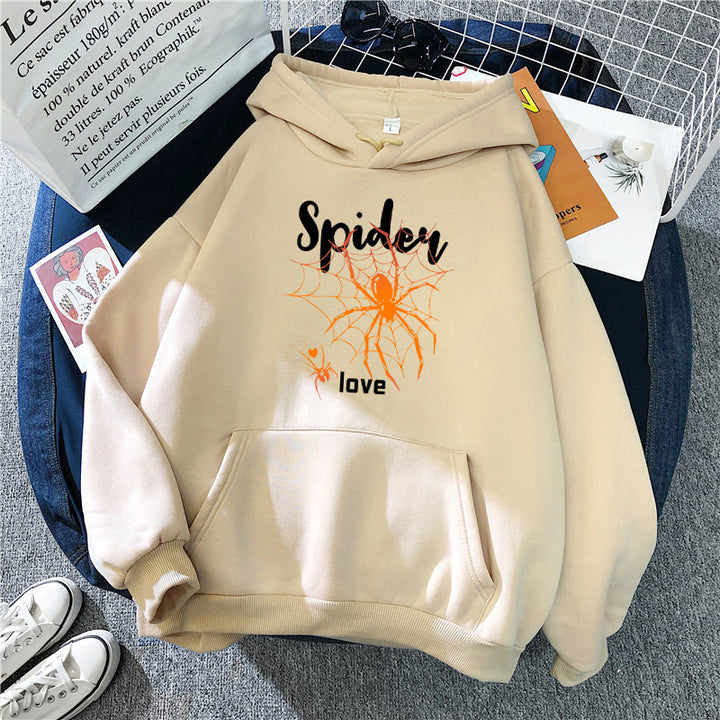Women's hoodie with creative spider design Lisslune