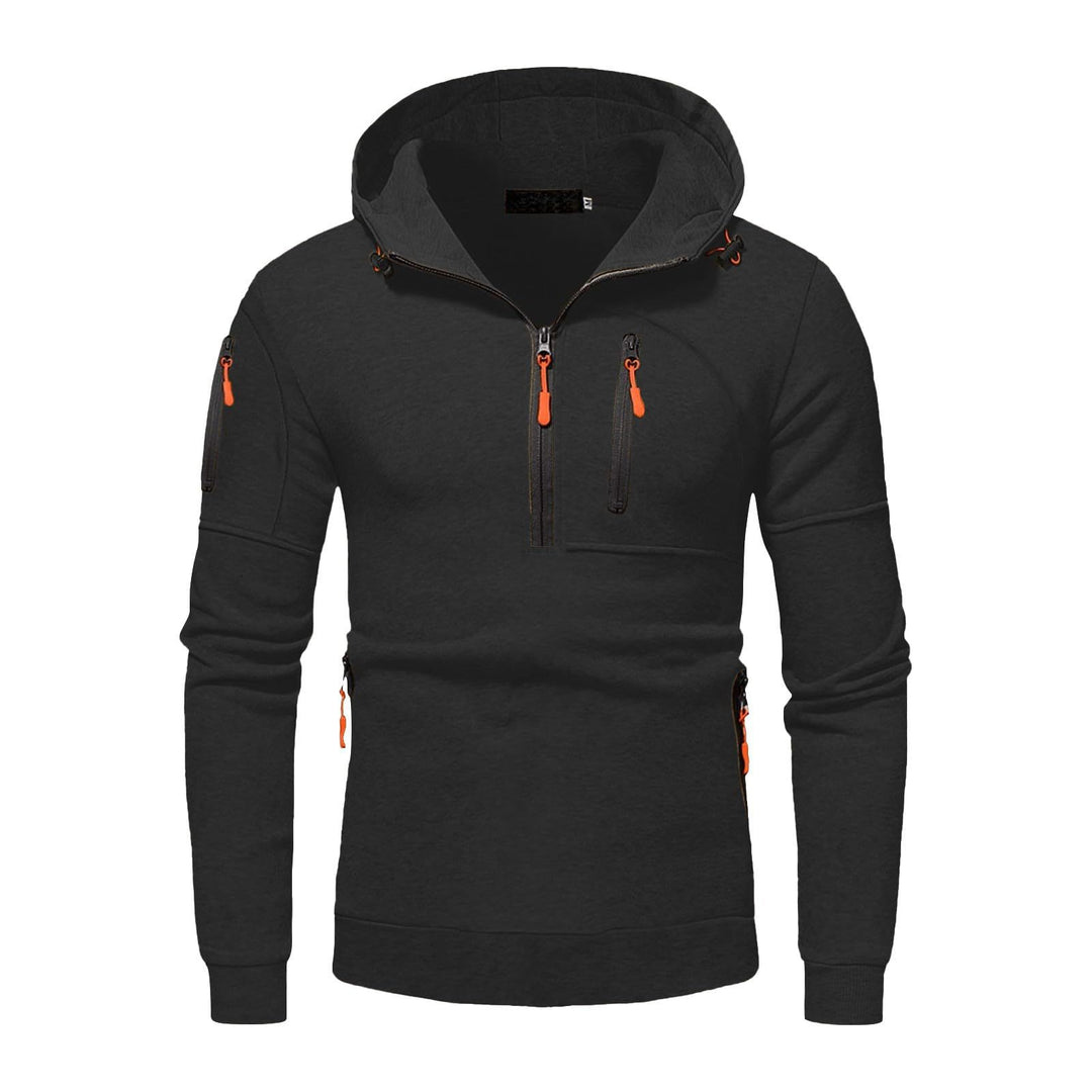 Men's functional hoodie with innovative half-zip Lisslune
