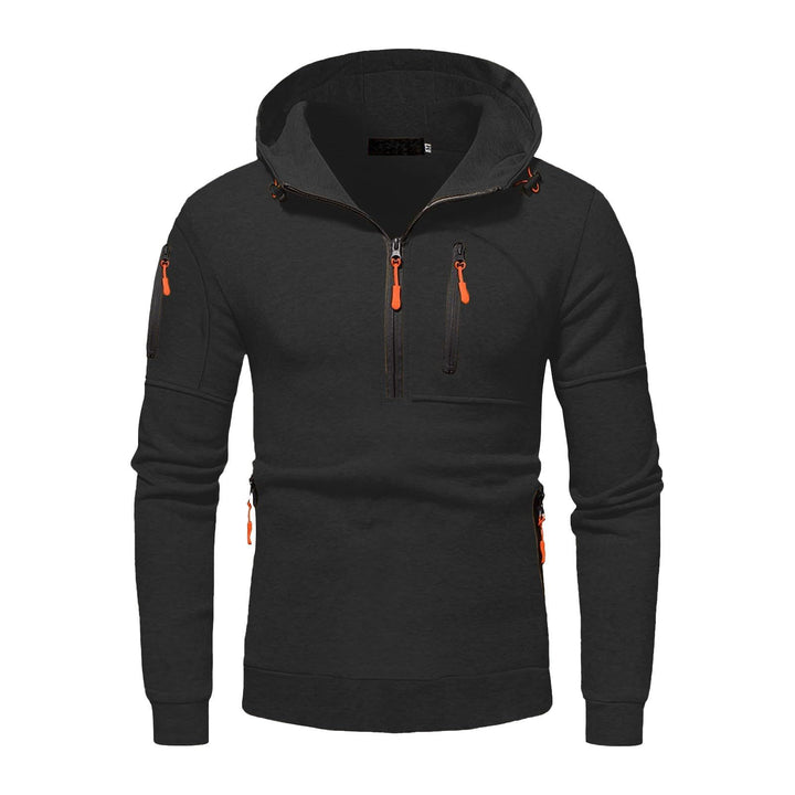 Men's functional hoodie with innovative half-zip Lisslune