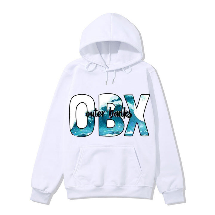 Women's Hooded Sweatshirt with Maritime Graphic Design Lisslune