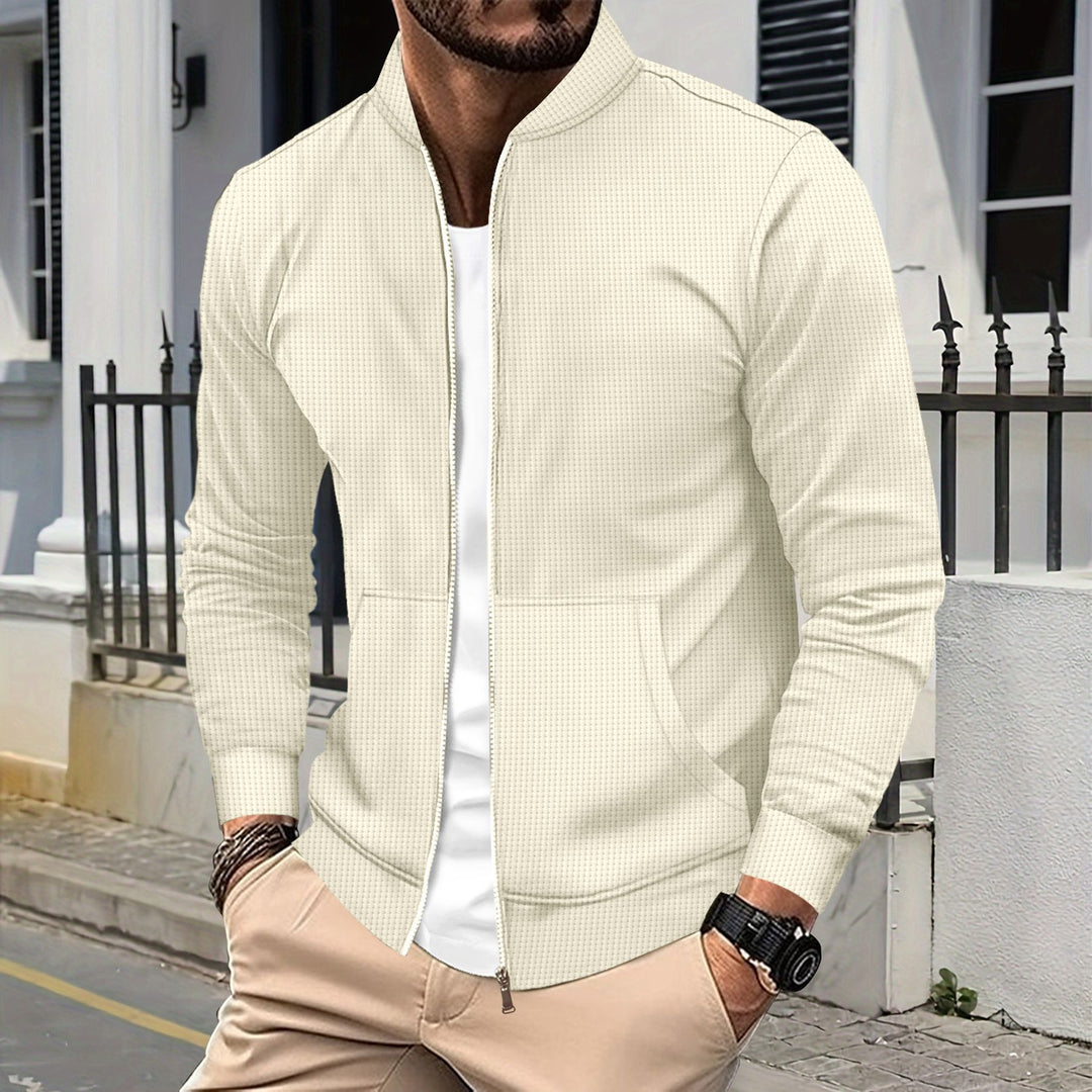 Men's sporty leisure jacket with zipper and practical pockets Lisslune