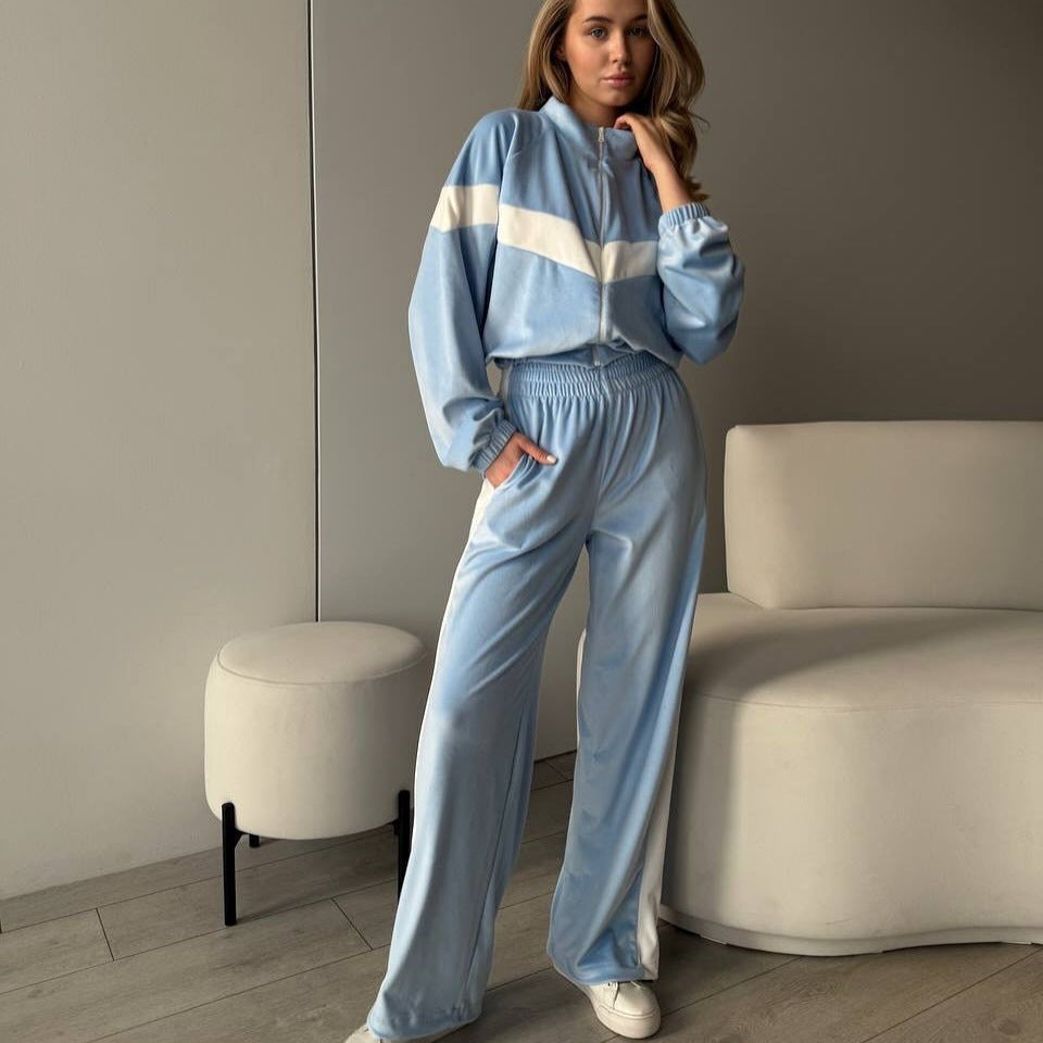 Women’s sporty fleece jumpsuit with zipper Lisslune