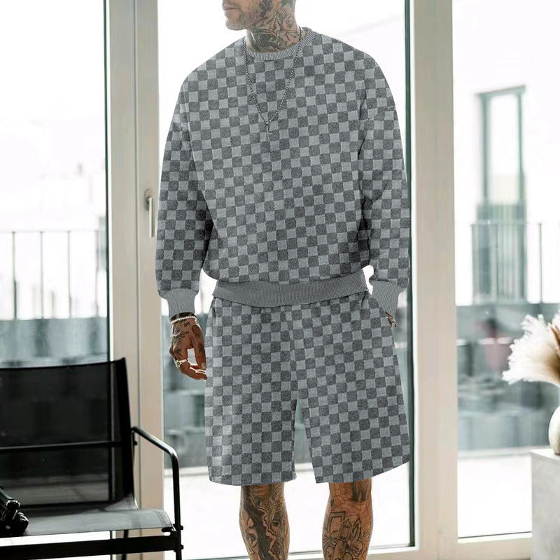 Men's casual sweatshirt and shorts set Lisslune
