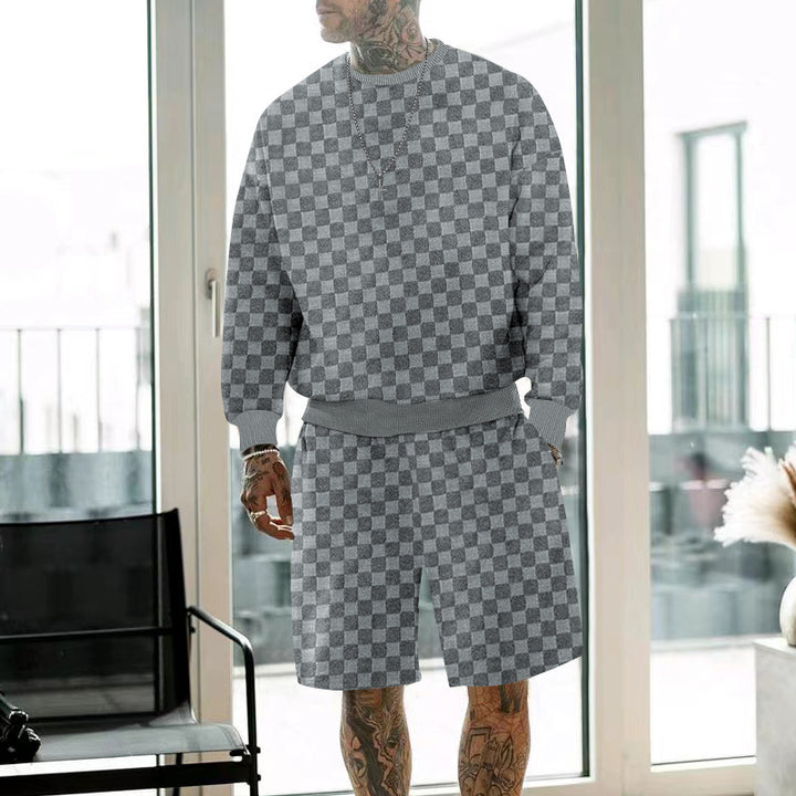 Men's casual sweatshirt and shorts set Lisslune