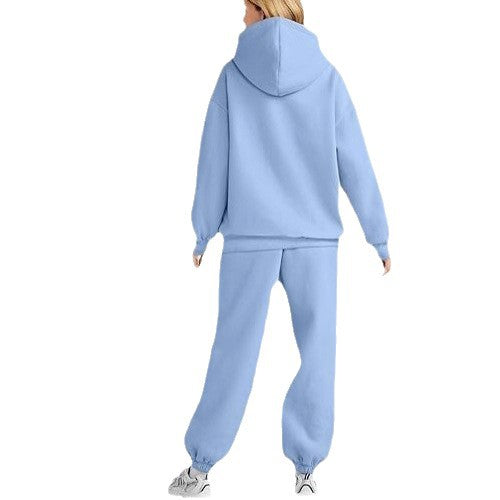 Women's casual hoodie jumpsuit made of high-quality sweat material with practical pockets Lisslune