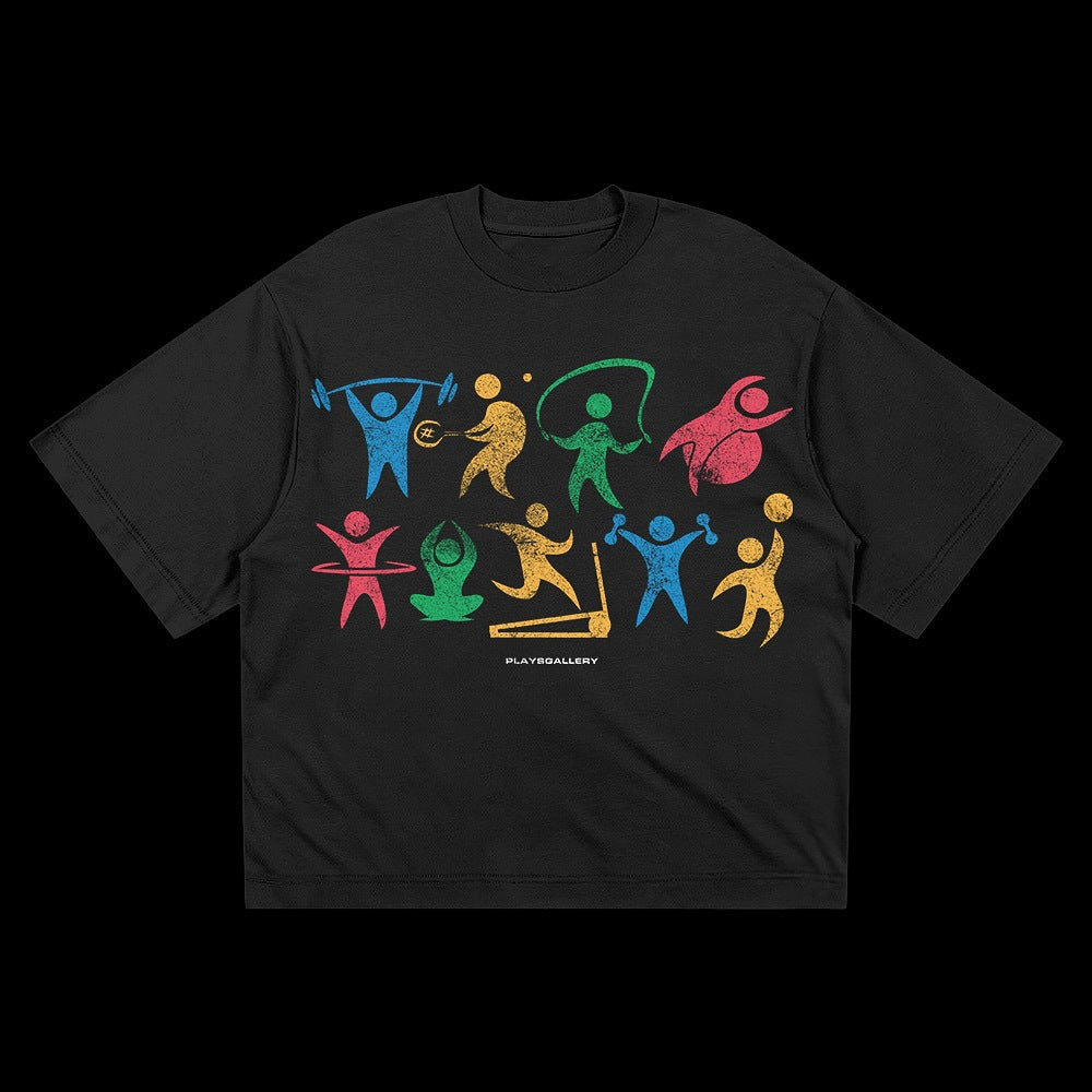 Women's Oversized T-Shirt with Dynamic Sports Design Lisslune