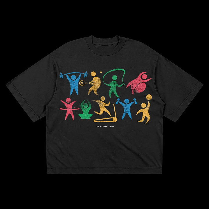 Women's Oversized T-Shirt with Dynamic Sports Design Lisslune