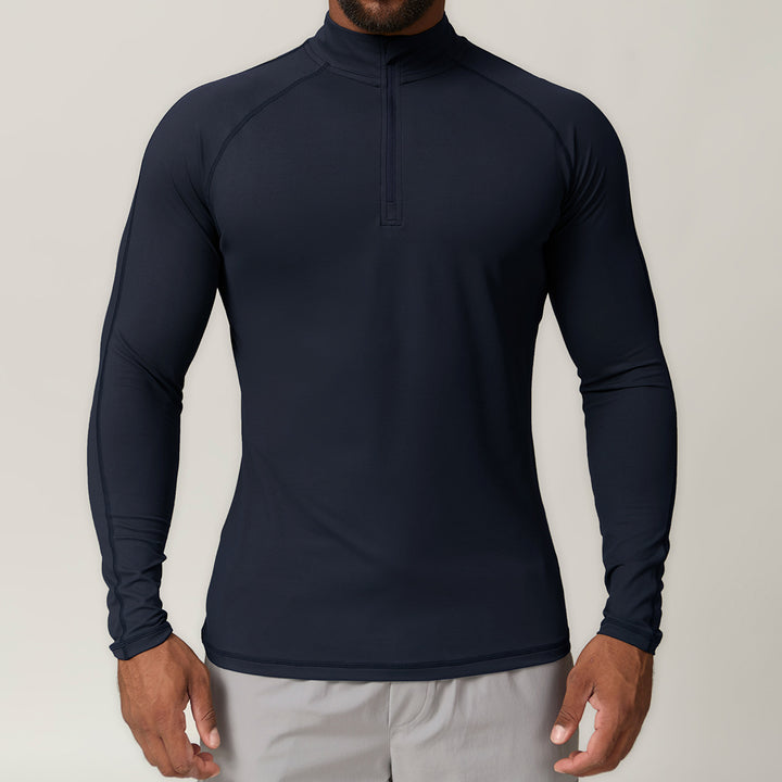 Men's Functional Long Sleeve Shirt with Zipper Lisslune