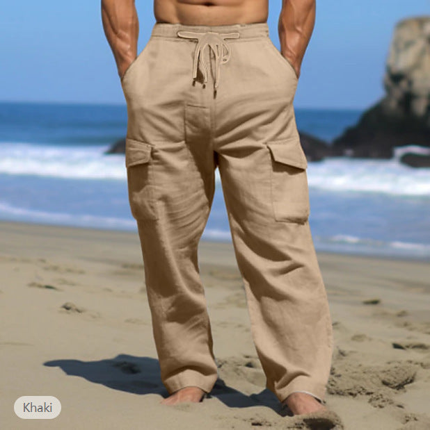 Men's Comfortable Casual Cargo Pants with Spacious Pockets Lisslune