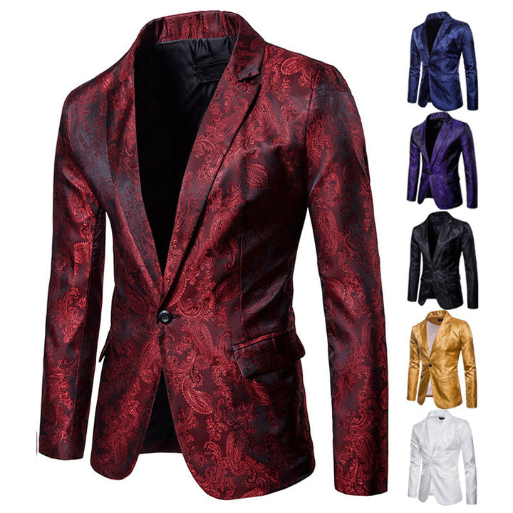 Men's elegant tuxedo blazer with jacquard pattern Lisslune