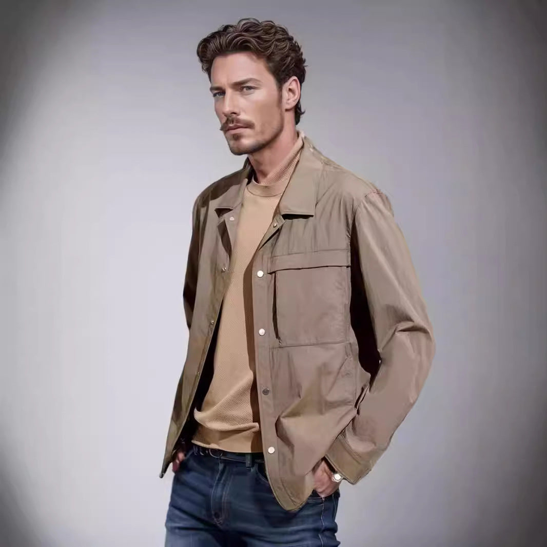 Men's technical leisure jacket with practical pockets and lightweight material Lisslune