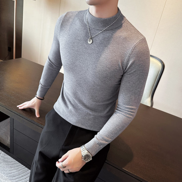 Men's stylish sweater with high collar and elegant fit Lisslune