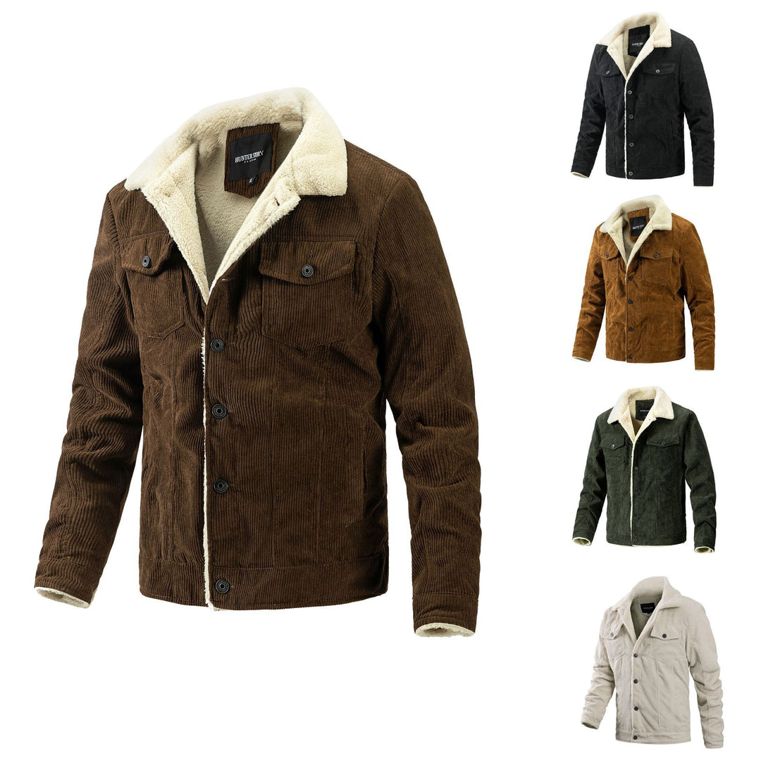 Men's cord jacket with soft teddy lining Lisslune