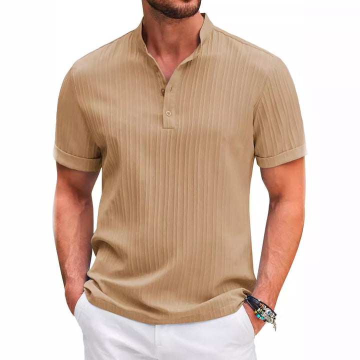 Men's short-sleeve shirt with textured design Lisslune
