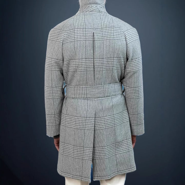 Men's Classic Check Coat Lisslune