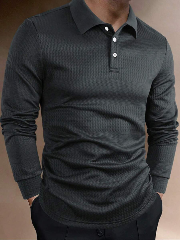 Men's Long Sleeve Polo Shirt Lisslune
